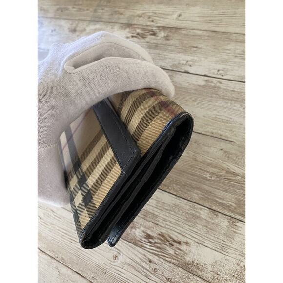 Burberry Wallet Women’s Large Tartan plaid Bifold Authentic - Picture 14 of 16